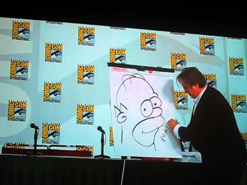 Comic-Con 2012: The Simpsons Panel - Matt Groening Draws