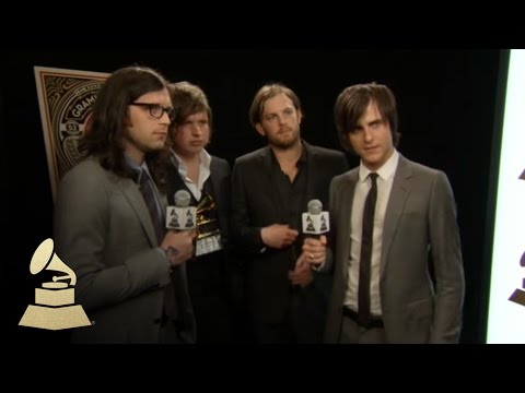 Kings of Leon backstage at the 52nd GRAMMYs | GRAMMYs