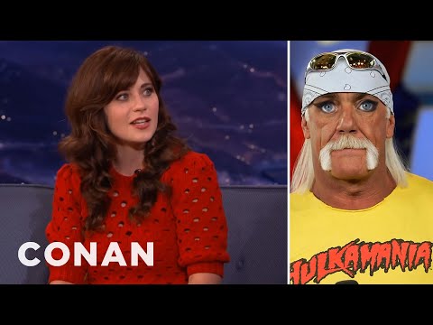 Zooey Deschanel&#039;s Eyes On Male Celebs Is Mesmerizing | CONAN on TBS