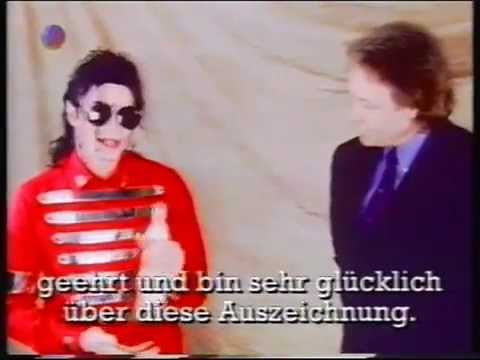 A shy Michael received the first ever Platinum Bravo Award for lifetime achievement in 1996