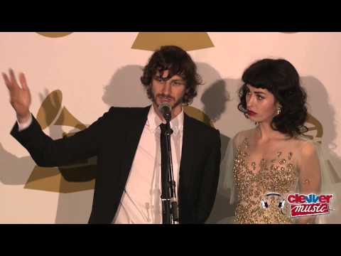 Gotye &amp; Kimbra Interview- 2013 Grammy Awards Backstage