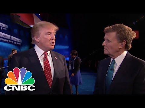 Donald Trump Post Debate Interview | GOP Debate | CNBC