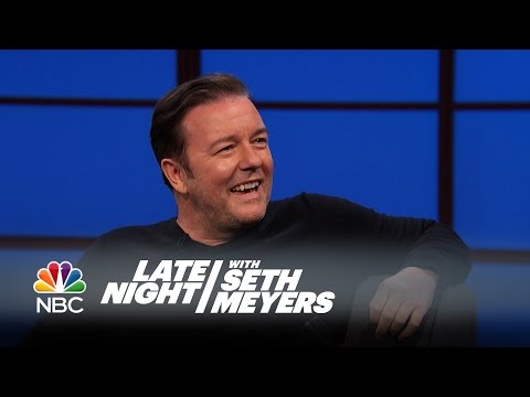 Ricky Gervais Has Beef with Louis CK - Late Night with Seth Meyers