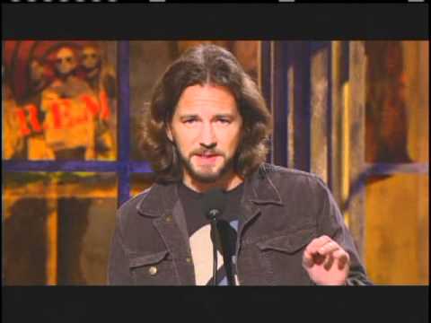 Eddie Vedder inducts REM Rock and Roll Hall of Fame Inductions 2007