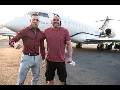 Conor McGregor Lands in LA with Dana White ahead of Press Tour