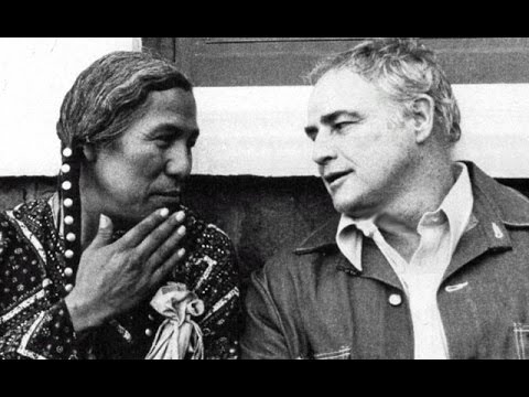 Marlon Brando Actor Activist with host John Kauffman on &quot;Survival&quot; (1975)