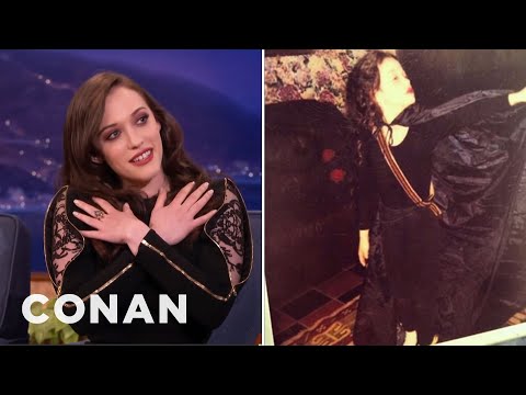 Kat Dennings Was A Goth Kid | CONAN on TBS