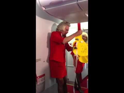 Richard Branson&#039;s Safety Demon onboard AirAsia X Flight PER-KUL 12 May