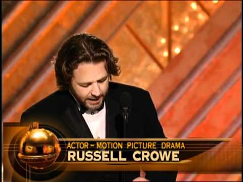 Les Miserables Star Russell Crowe Wins Best Actor Motion Picture Drama - Golden Globes 2002