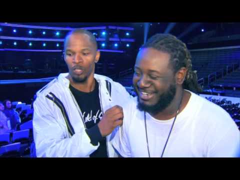 52nd Grammy Awards - Jamie Foxx and T-Pain