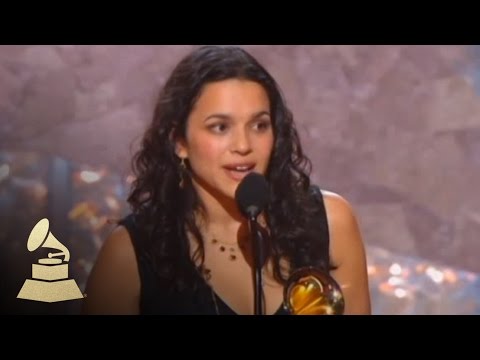 Norah Jones accepting the GRAMMY for Best New Artist at the 45th GRAMMY Awards | GRAMMYs