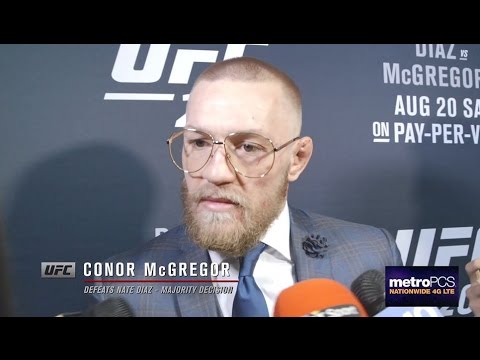 UFC 202: Conor McGregor Backstage Interview