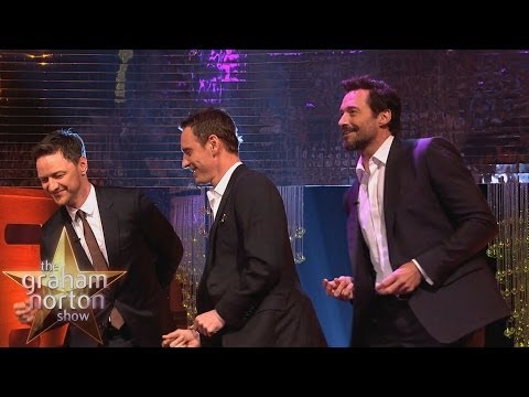 Michael Fassbender, Hugh Jackman &amp; James McAvoy Dance to &quot;Blurred Lines&quot; - The Graham Norton Show