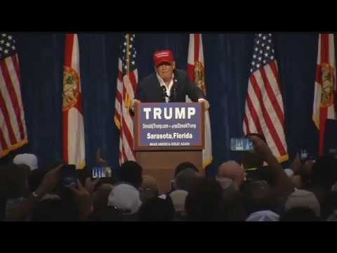 Donald Trump campaigns in Sarasota