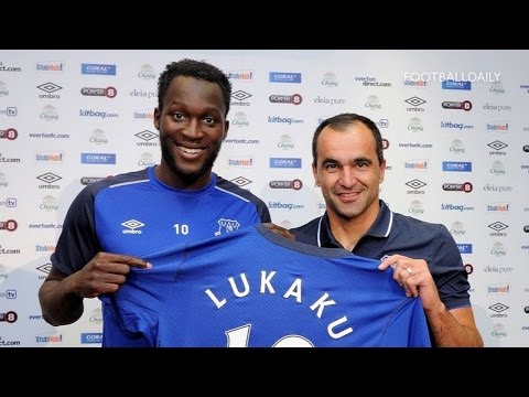 Everton unveil £28m record signing Romelu Lukaku