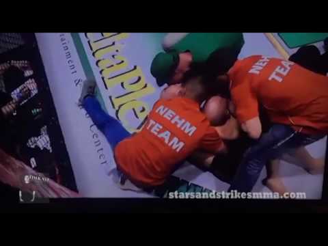 MMA Fighter Chokes Referee After Getting Knocked Out | KOP 54 Grand Rapids MI