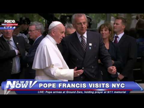 LIVE: Pope Francis Visits Reflecting Pool at 9/11 Memorial