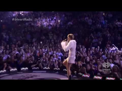 Miley Cyrus performing on the iHeartRadio Music Festival 2013