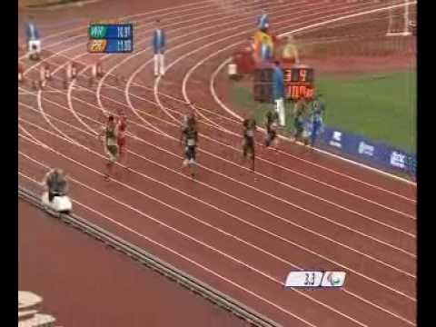 Oscar Pistorius - 100m T44 Final - Beijing Paralympics