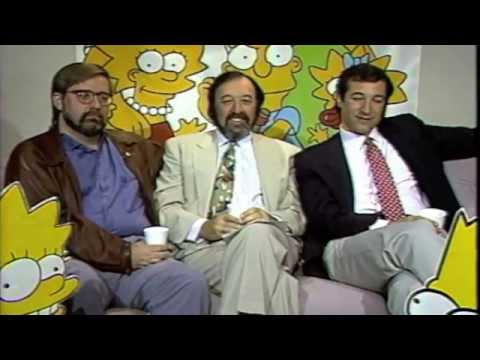 The Simpson Matt Groening, James Brooks, and Sam Simon With Barry Roskin Blake 1990