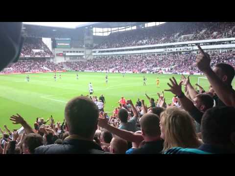 West Ham Away Goal Celebration Madness - Tottenham away fans