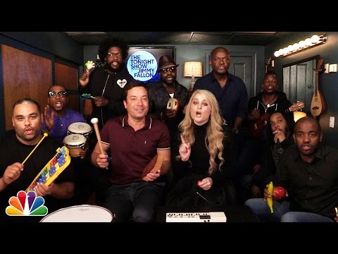 Jimmy Fallon, Meghan Trainor &amp; The Roots Sing &quot;All About That Bass&quot; (w/ Classroom Instruments)