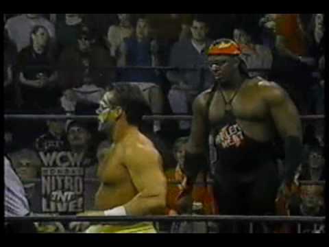 WCW Monday Nitro 1-22-96 Harlem Heat vs Sting and Lex Luger Part 1/2