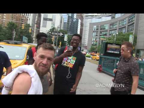 Conor McGregor congratulates Jose Aldo and more! Filmed by @adamglyn on July 30th