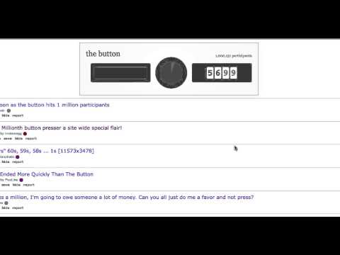 Reddit&#039;s &quot;THE BUTTON&quot; hits 1 million
