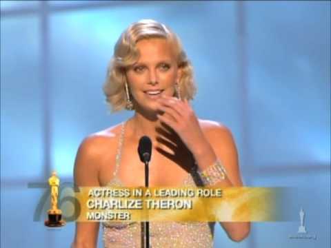 Charlize Theron winning Best Actress for &quot;Monster&quot; | 76th Oscars (2004)