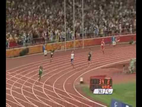 Oscar Pistorius - 400m T44 Final - Beijing Paralympics