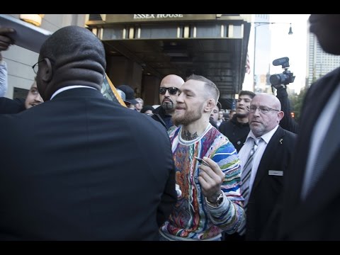 Conor McGregor gets mobbed by fans on way to UFC 205 media day: The Mac Life