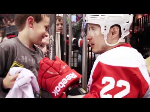 Jordin Tootoo gives away his stick